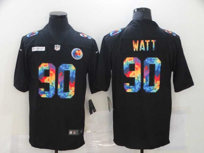 Nike Pittsburgh Steelers #90 T. J. Watt Multi-Color Black Crucial Catch Vapor Untouchable Limited Jersey,We sell and wholesale Nike Pittsburgh Steelers #90 T. J. Watt Multi-Color Black Crucial Catch Vapor Untouchable Limited Jersey on line form chian!